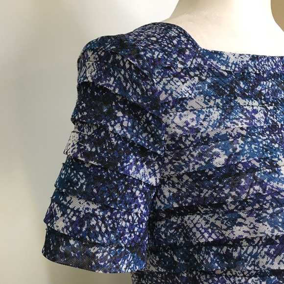 Adrianna Papell Ruffle Sheath Women’s Midi Dress - 6/8 - Picture 13 of 17